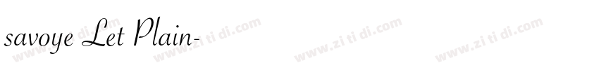 savoye Let Plain字体转换
